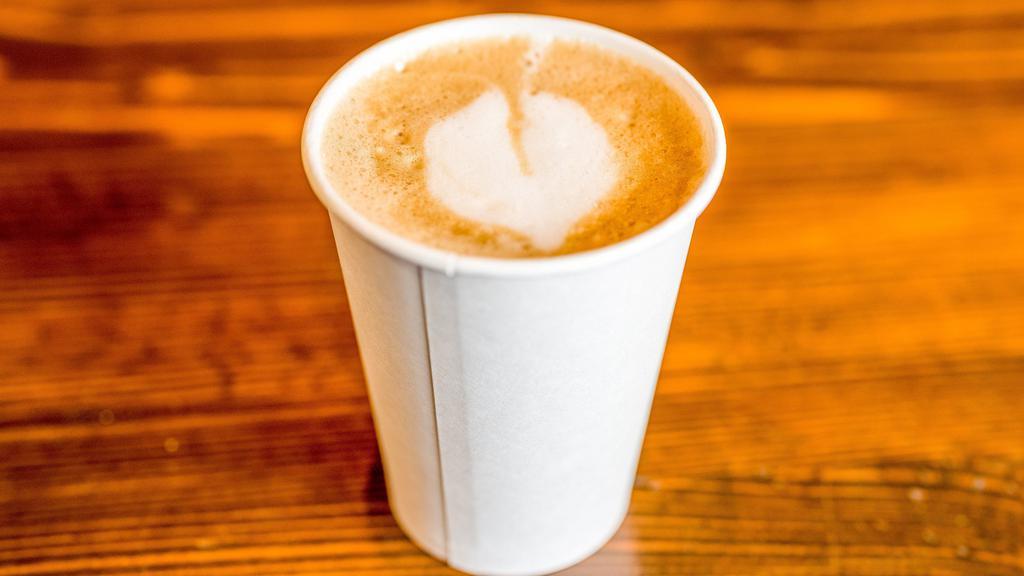 Cafe Latte · A classic latte is made by combining shots of espresso with steamed latte milk. All of our latte milk is crafted with love.