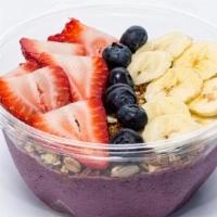 Berry Crunch Bowl · Yogurt, strawberries, blueberries, bananas topped with: granola, strawberries, blueberries a...