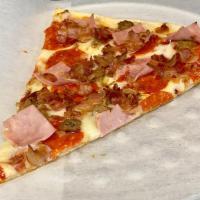 Meatlovers Pizza Slice · Pepperoni, Ham, Sausage, and Bacon.