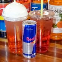 Red Bull Italian Soda · 24 oz Red Bull Italian Soda. Includes two flavors, add more for an additional charge.