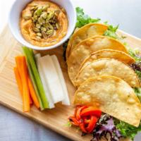 Red Pepper Hummus  · Gluten-Free, Vegetarian, Vegan. Fire roasted red peppers blended with garbanzo beans, tahini...
