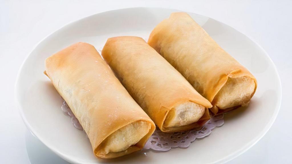 3 Pieces Egg Roll · Savory filling wrapped in a paper thin wrapper and deep-fried.