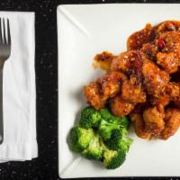 General Tso'S Chicken · Crispy chunks of chicken sauteed in a special tangy sauce. Spicy.