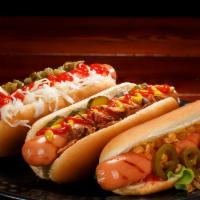 Hot Dog · Your choice of a hot fresh hotdog, polish dog or jalapeno cheddar dog