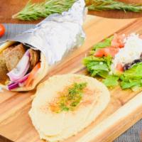 Gyros Sandwich · A lean blend of ground beef and lamb lightly seasoned wrapped with tzatziki sauce, tomato, a...