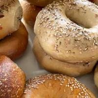 Single Bagel · Fresh Toasted Bagels, Choose your bagel, then choose your spread.