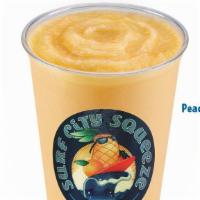Peach Mango Chiller · Blended Ice with Peaches, Mangos & Agave Nectar