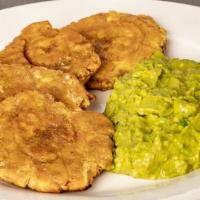 Guacamole Con Patacones · Guacamole served with Fried Green Plantain