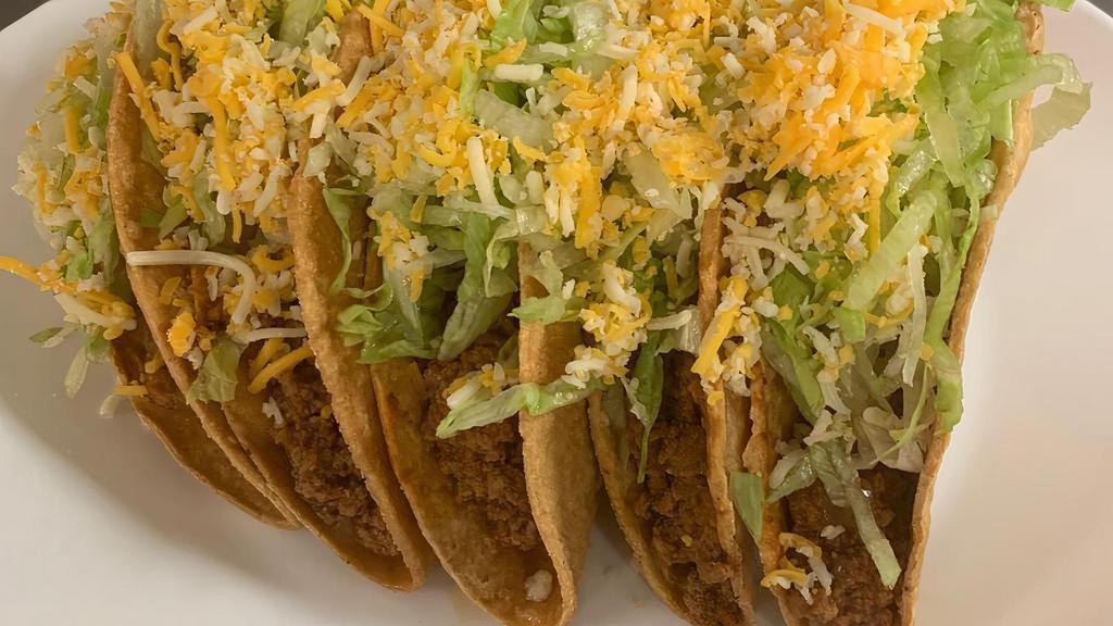 5  Tacos (Hard Shell) · Chicken or Ground Beef