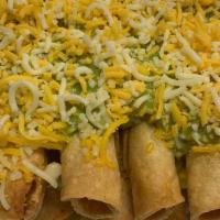 3 Rolled Tacos W/ Guacamole And Cheese · Guacamole and Cheese