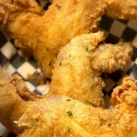 Chicken Wings · (3 Pieces). Battered seasoned and deep-fried.