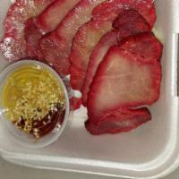 Bbq Pork (6Pc) · (SERVED WITH HOUSE MADE HOT MUSTARD, KETCHUP & SESAME SEEDS)