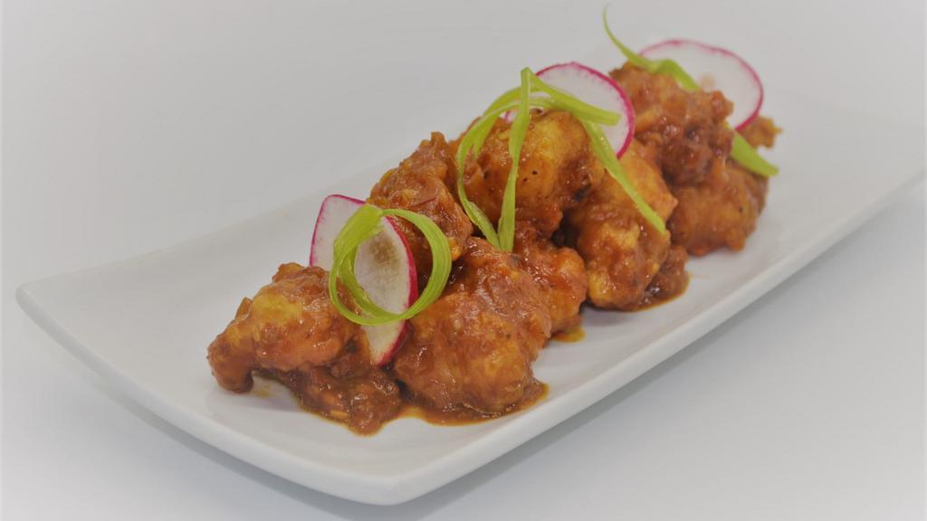 Gobi Manchurian · Traditional chinese food made the indian way with fried cauliflower, soy sauce and spices.