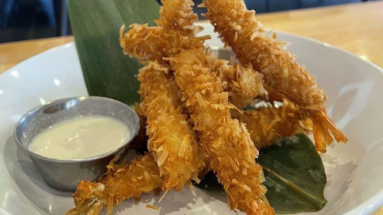 Coconut Shrimps · Fried coconut batter shrimp serve with sweet chili sauce.