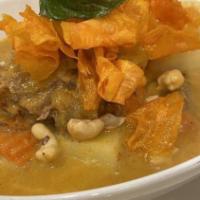 Massaman Curry · Flavored with massaman curry paste with an edition of Persian spices, slowed cooked potatoes...