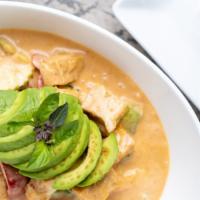 Avocado Curry · Thai favorite curry with panang chili paste, avocado, coconut milk, red and green bell peppe...