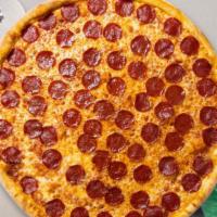 Pepperoni Plus Pizza · Pepperoni and mozzarella cheese  baked on a hand-tossed gluten free 10 inch dough.
