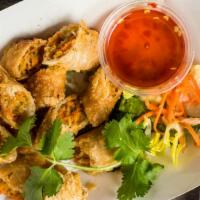 Vietnamese Eggrolls · Crisp-fried to golden brown. Rice paper filled with minced pork, carrots, glass noodles, and...