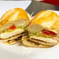 Donnie'S Special Sandwich · Chicken cutlets, fresh mozzarella, roasted pepper, balsamic vinegar and oil.