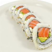 Philly Roll · Salmon, cream cheese, avocado, cucumber.