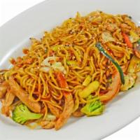 Chicken Yakisoba Noodles · Stir-fried and sautéed noodles with assorted chicken and vegetables.