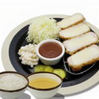 Cheeselet Limited Daily Availability · mozzarella cheese wrapped in a pork loin cutlet
comes with rice, miso soup, cabbage salad,
m...