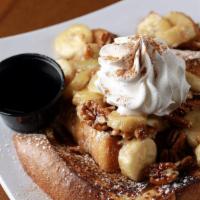 Banana Nut French Toast · French toast topped with banana and pecans