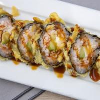 Las Vegas Roll · In: salmon, crab mix, cream cheese, avocado. Deep-fried and topped with eel sauce.