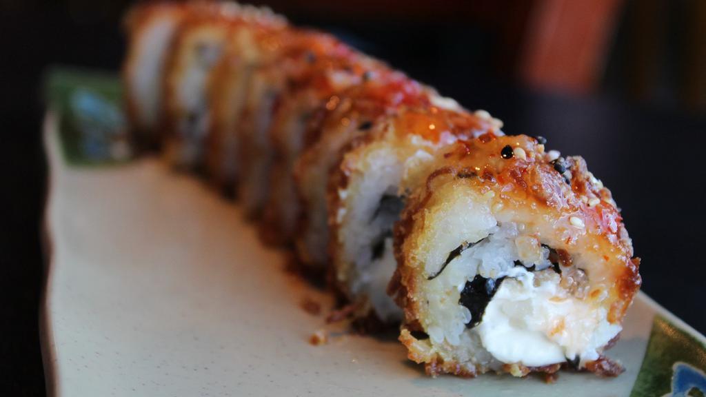 Coconut Shrimp Tempura Roll · Crystal shrimp, cream cheese with coconut and sweet chili sauce on top.
[Cooked Tempura]