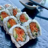 Spicy Salmon Roll · With avocado, cucumber