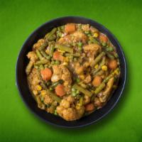 Vegan Veggie Vindaloo (Vegan) · A special from the coastal state of Goa, fresh vegetables, slow cooked in a hot and tangy  t...