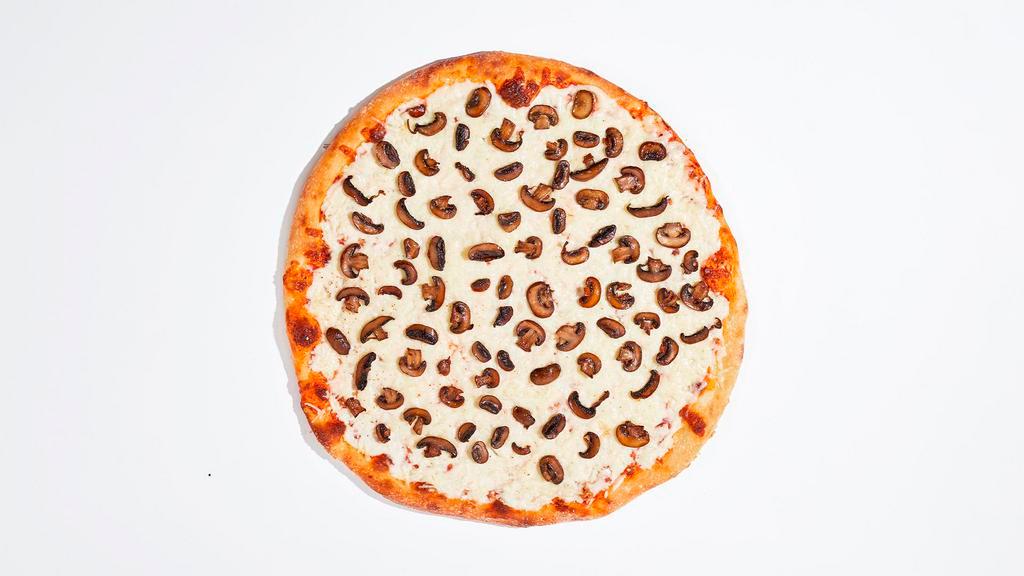 Mushroom Pizza · White pizza, mozzarella, and mushrooms. That's a freaking good pizza.