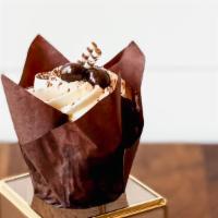 Tiramisu · Espresso soaked vanilla cake filled with mocha mousse and topped with cheesecake icing, coco...