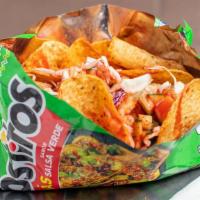Tostitos Locos With Verdura (Veggies) · Tostitos bag with cabbage mix, English cucumber, clamato juice, chamoy, chili and lime.