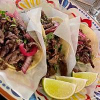 Street Tacos · Each. Carne asada or grilled chicken, cilantro, onion, and salsa.