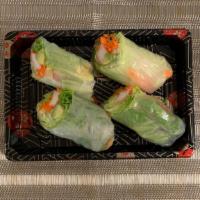 Summer Roll  (6） · crabmeat, cucumber, carrots, avocado,