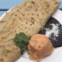 Quesadillas Masa · Your choice of flour or home-made, gluten-free tortilla, your choice of meat, Asada (steak),...