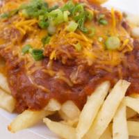 Large Chili Fries · Our famous homemade chili on a large order of fries.