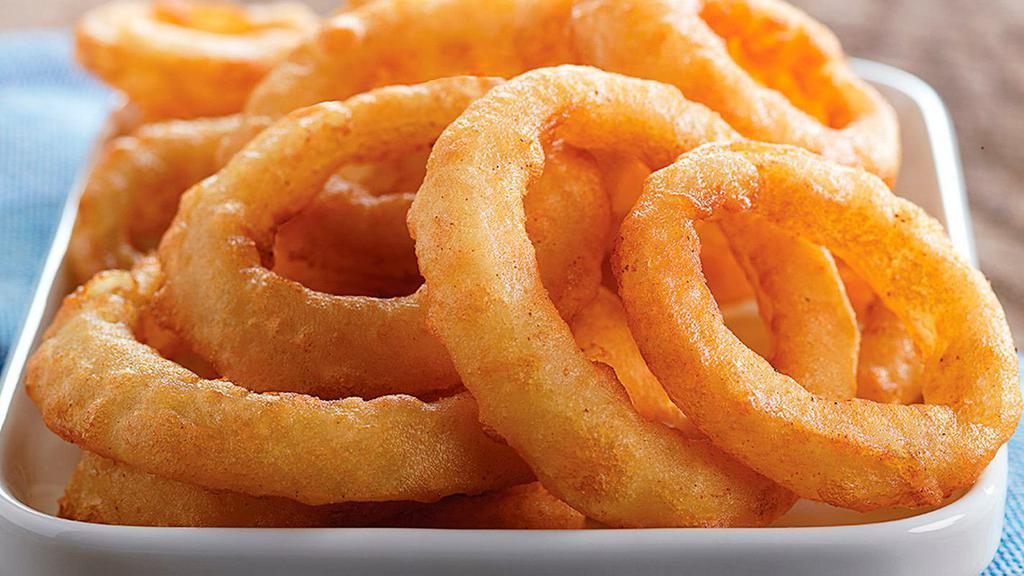 Famous Onion Rings · Our famous onion rings. Your choice of dipping sauce.