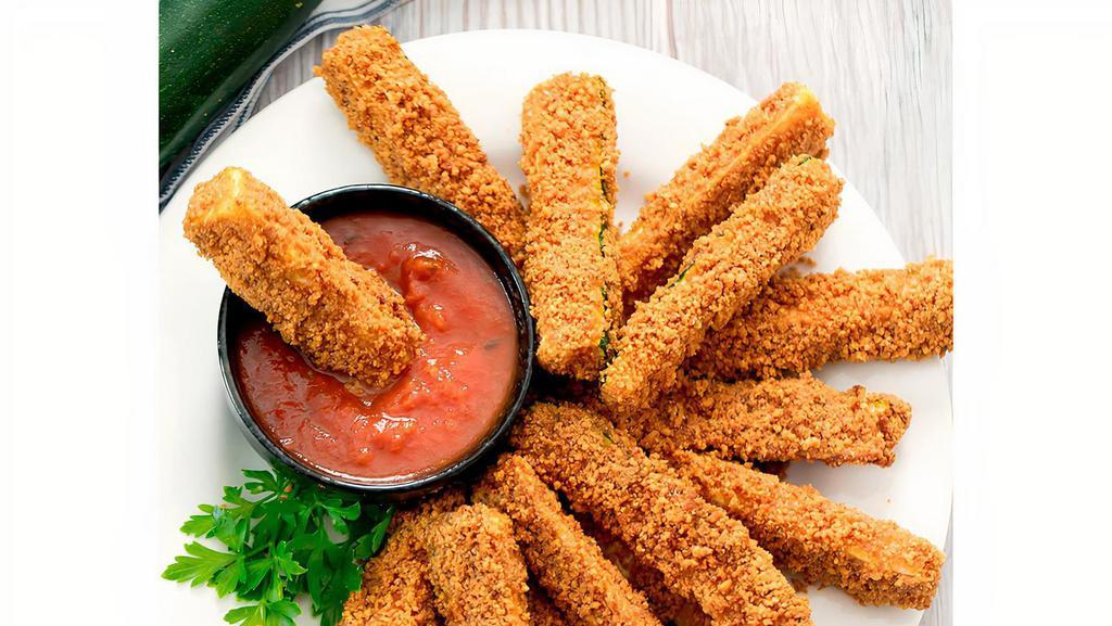Famous Zucchini · Our famous fried zucchini. Your choice of dipping sauce.