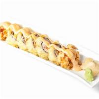 California Crunch Roll (Lunch) · Tempura’d, Alaskan snow crab, avocado, and cream cheese. Topped with sweet chili aioli and s...
