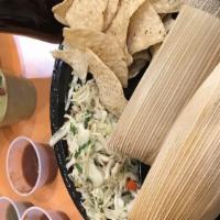 2-Tamale Plate With Salad · 