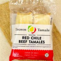 Red Chile Beef · Red Chile beef, red Chile masa, olive.