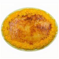Tahdig 1/2 And 1/2 · Crunchy rice, bordered with saffron flavored basmati rice, with your choice of ghormeh sabzi...