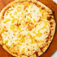 Hawaiian Pizza · Pizza sauce, ham, Mozzarella, pineapple.