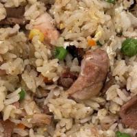 House Combo Fried Rice · Includes chicken, pork, beef & shrimp.