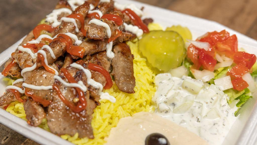 Lamb Over Rice  · Served With Salad