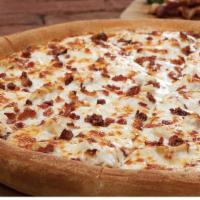 Chicken Bacon Ranch · Boneless grilled chicken breast strips, naturally wood smoked bacon bits and mozzarella chee...