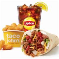 Super Burrito Combo · Super Burrito. Order a small, medium or large Combo with a beverage and a side of your choic...
