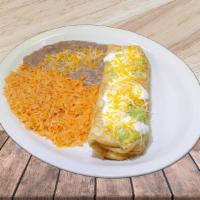Chimichanga Special Locos · A deep fried burrito filled with rice. Beans and your choice of chicken, ground beef, or por...